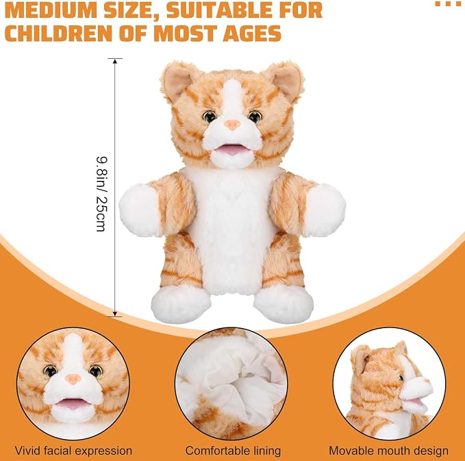 Liliful 6 Pieces Animal Hand Puppets Kids Hand Puppets - Image 2