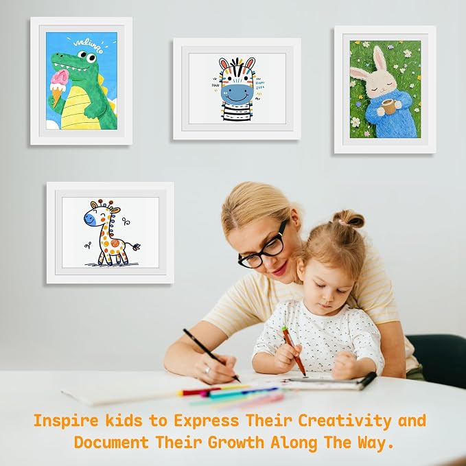 4 Pack Kids Artwork Frames Changeable 8.5 x 11 Inch Children Art Projects - Image 6