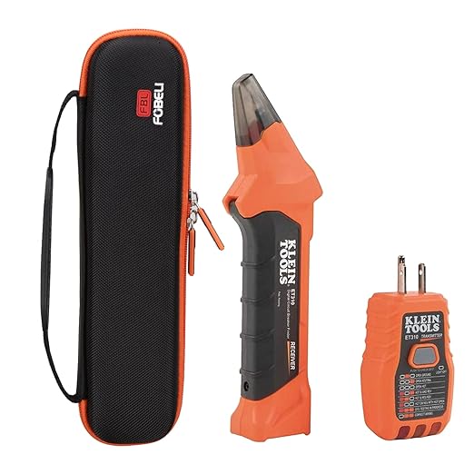FBLFOBELI Hard Carrying Case for Klein Tools ET310 AC Circuit Breaker Finder & 80041 Outlet Repair Tool Kit (Small)