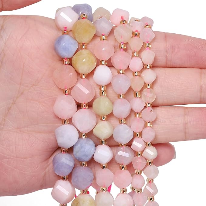 42pcs Natural Morganite Stone Beads - Image 4