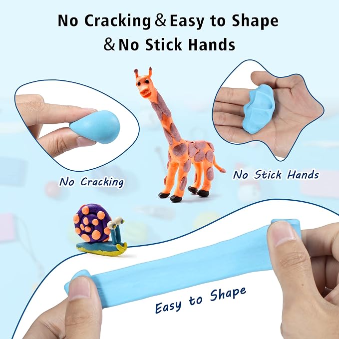 Aestd-ST Polymer Clay Kit 72 Colors, Oven Bake Modeling Clay - Image 5