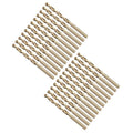 Drill Bit, 7/64" Cutting Diameter (2.778mm), 4241 HSS Black and Gold 118° Cutting Angle Versatile Jobber Bits - (Applications: for Drilling Plastic Wood Soft Thin Metal), 24-Pieces