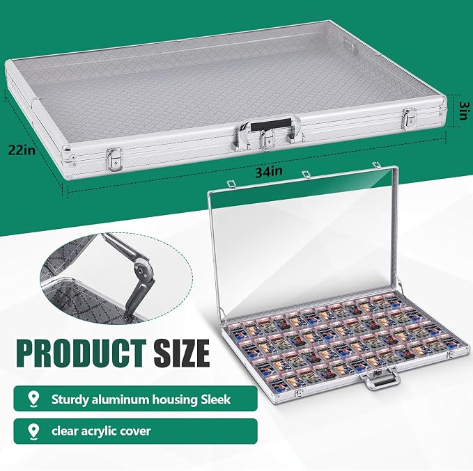 Trade Show Display Case Table Top Portable Aluminum Sports Card Display Case - Image 2