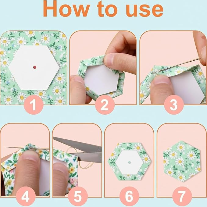 2050 PCS 1" Paper Piecing for Quilting DIY Patchwork Sewing Crafts for DIY - Image 8