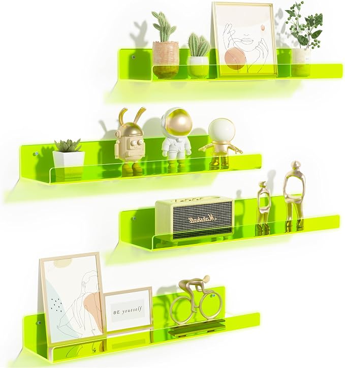 upsimples 4 Pcs 15" Acrylic Shelves by upsimples