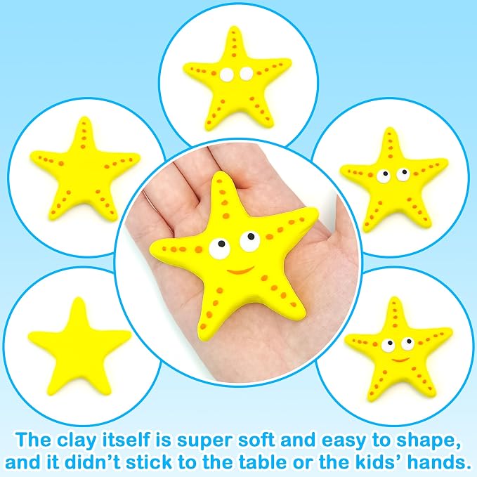 LanMa Air Dry Clay Kit for Kids, 12 Pack Sea Animal Air-Dry Art Kits - Image 3