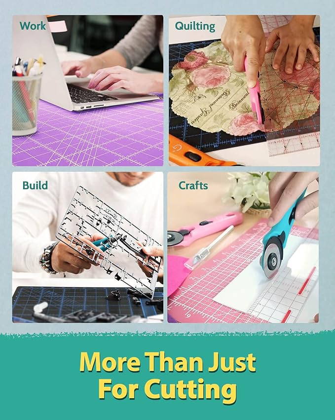 G+ Self-Healing Cutting Mat, True A3 12 x 18" Purple/Black Eco-Friendly - Image 5