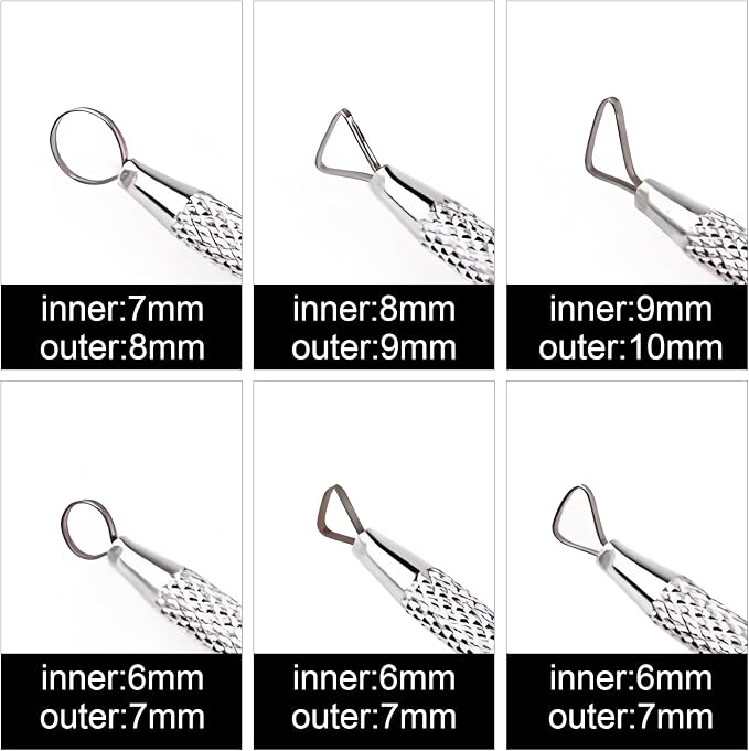 DIYOOHOMY 6 Pcs Clay Sculpting Tools Set, Metal Polymer Clay Ribbon Loop Tool - Image 2