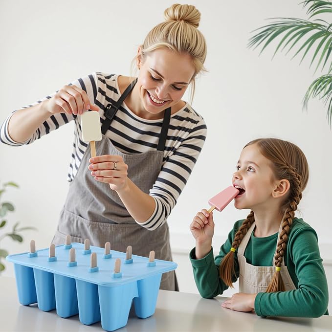10-Count Popsicle Mold with 200 Sticks, 200 Bags, 10 Reusable Sticks | Silicone - Image 7