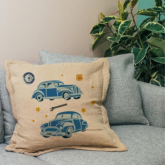 FINGERINSPIRE 2Pcs Layered Classic Car Pattern Stencils - Image 7