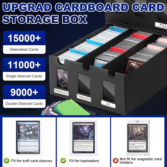 AOBOPLE Card Storage Box, 15000+ Cardboard Trading Card Boxes - Image 3