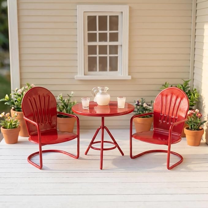 6 PCS Miniature Bistro Table & Chairs Set - Image 9