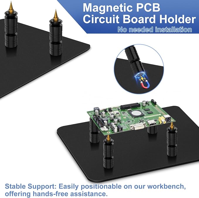 Drdefi Magnetic Helping Hands Soldering Station 12X Magnifying Lamp Large Base - Image 2