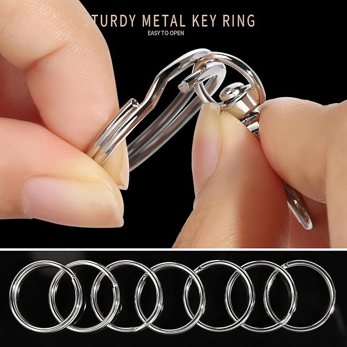 LEOBRO Keychains, Key Chain Ring and Key Chain Hooks, Keychain Making Kit - Image 5