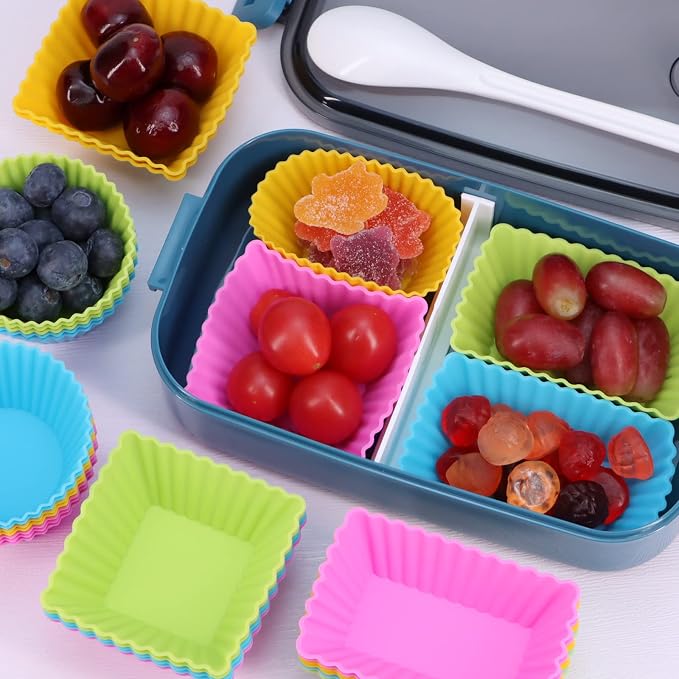 24Pack Silicone Muffin Cups, Reusable Cupcake Liners Molds - Image 6