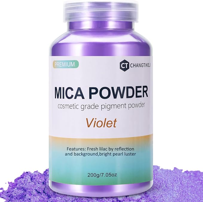 Mica Powder, 7.05OZ（200g）, Violet Mica Powder Pigment by CHANGTIKEJIWelcomeYouOrder