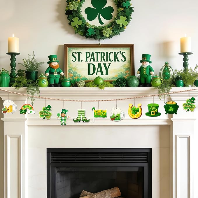 80PCS Wooden St. Patrick's Day Ornaments to Paint Shamrock Cutout Decorations - Image 3