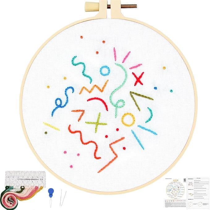 Beginners Embroidery Stitch Practice Kits, Easy Hand Embroidery Starters Kit by Unknown