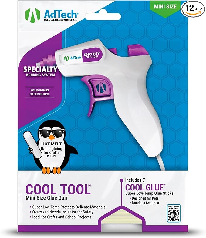 AdTech Cool Tool Kit with Low-Temp Glue Gun, Safe by AdhesiveTechnologies