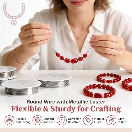 Jewelry Making Wire Set, 304 Stainless Steel Beading Wire 18/20/22/24/26/28 - Image 6