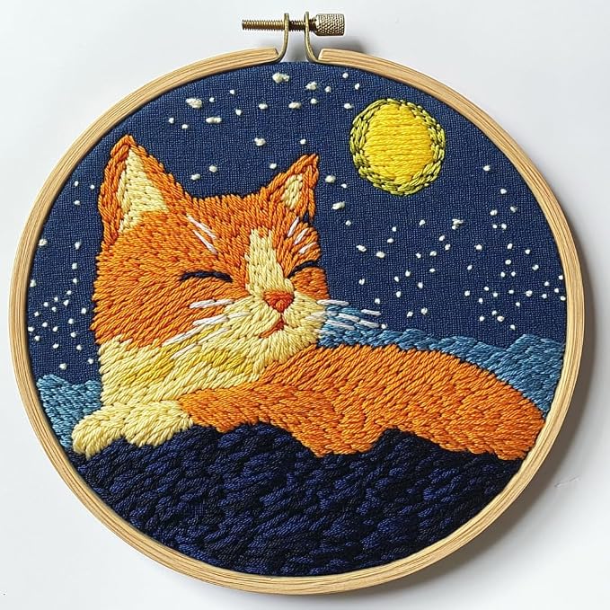 DIY Punch Needle Kit Orange Cat by Unknown