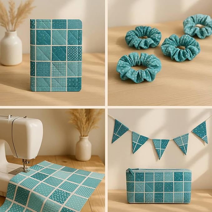 Cotton Satin Patchwork Fabric Panel – 35 Designs, 20×20 cm Squares, Single - Image 8