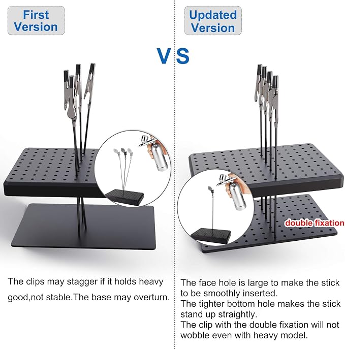 GJJC09B 1PC Painting Stand Base and 20PCS Alligator Clip Stick Set Modeling - Image 4