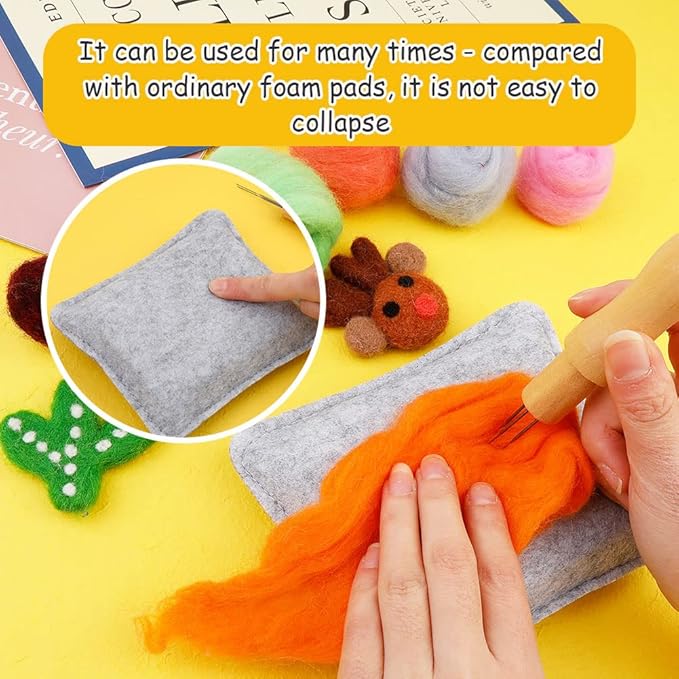 WONVOC Needle Felting Pad, Felting Kit, Needle Felting Mat - Image 5