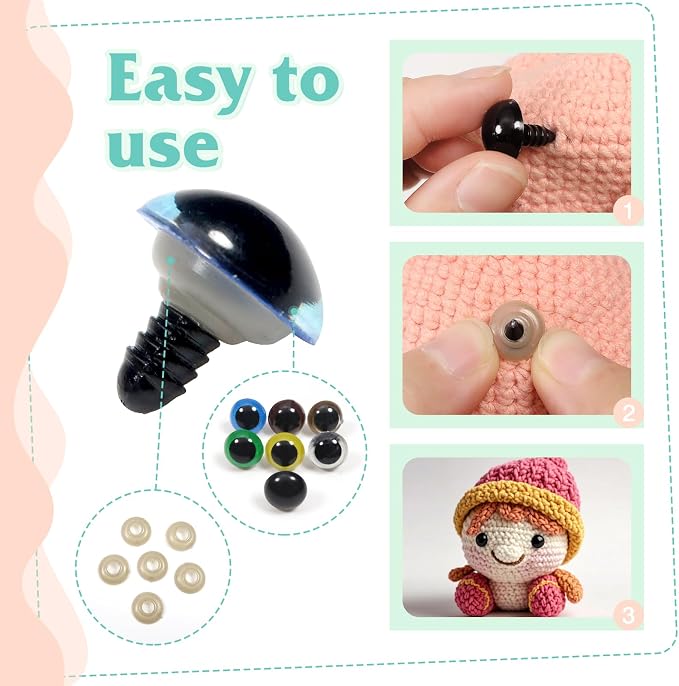TOAOB 140pcs 18mm Colorful Safety Eyes - Image 5