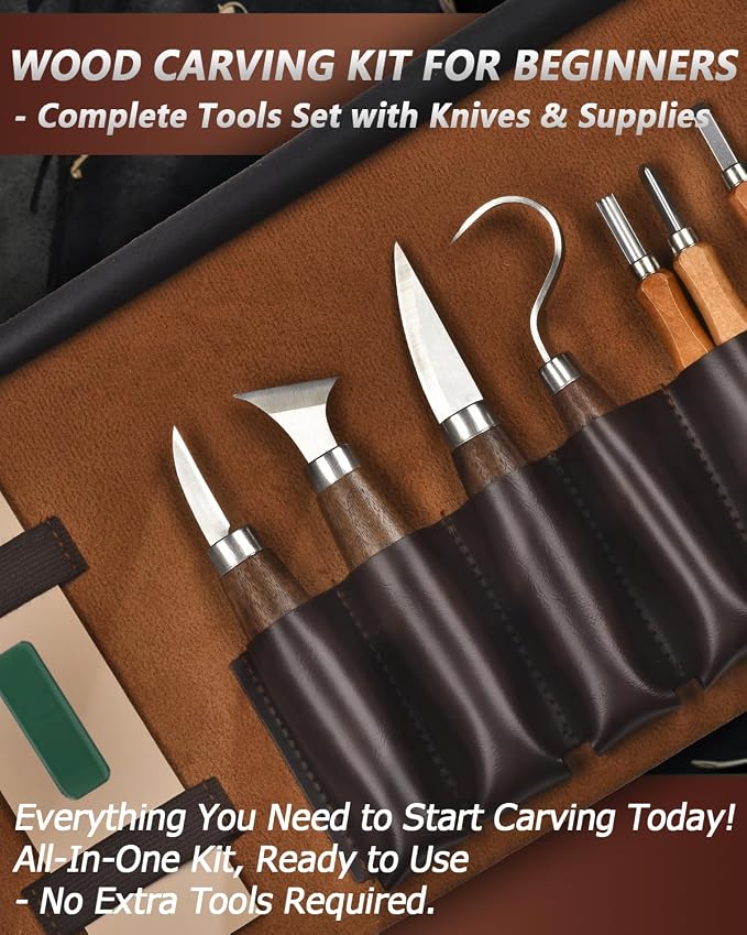 Wood Carving Kit Whittling Kit: Deluxe Wood Carving Tools Knife Set - Image 2