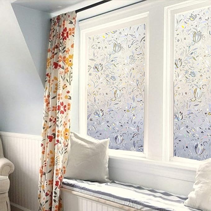 LEMON CLOUD Window Film, Decorative Window Privacy Film, 3D Stained Glass - Image 3