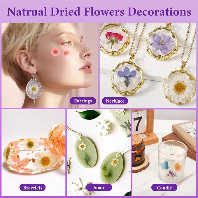 NESCCI 428 Pcs Dried Pressed Flowers - Image 8