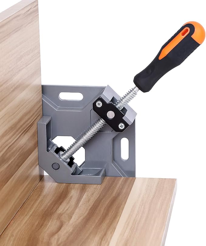 4pcs Corner Clamp - Right Angle 90 Degree Wood Clamps For Woodworking, With Adjustable Swing Jaw Aluminum Alloy Frame, For Welding, DIY Woodworking