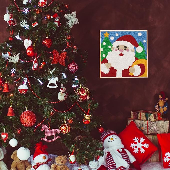 DOODLREAM Christmas Santa Claus DIY Punch Needle Embroidery Kit - Image 6