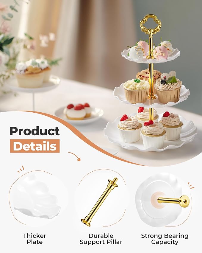 Kootek Dessert Cupcake Stand, 3 Tiered Cup Cake Holder Tower Stand Riser& - Image 2
