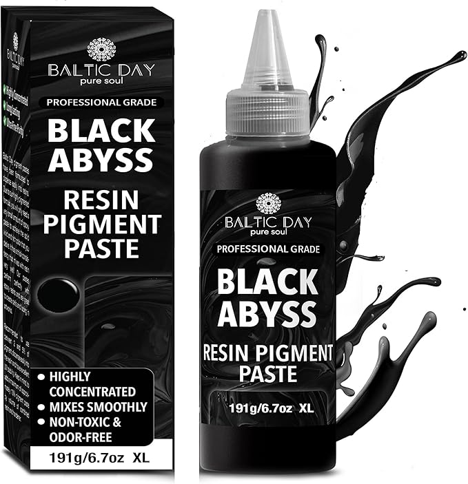 BALTIC DAY Black Abyss Epoxy Resin Pigment Paste XL – Opaque Epoxy Dye & High by BALTICDAYpuresoul