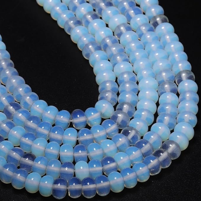 Songxi 5x8mm Natural Opal Stone Rondelle Beads, Gemstone - Image 7