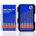 Hex Shank Cobalt Drill Bit Set 16Pcs 1/16"-1/4", M35 HSS Impact Driver Drill Bits for Metal and Hardened Steel, with Indexed Storage Case