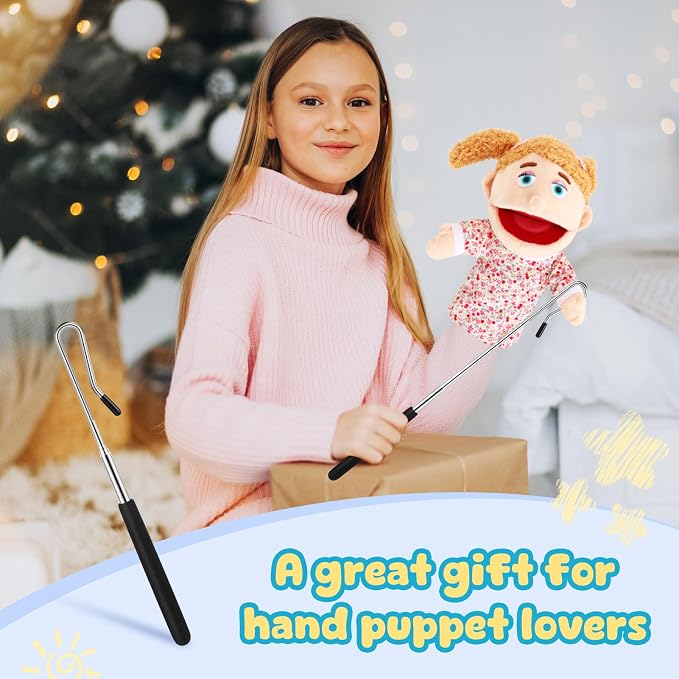 2 Pcs Adjustable Puppet Handles Metal Arm Control Rod Arm Control Stick - Image 7