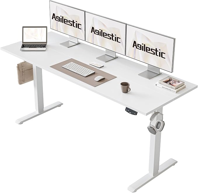 Agilestic Electric Standing Desk, 63 x 24 Inches Height Adjustable Desk by Agilestic