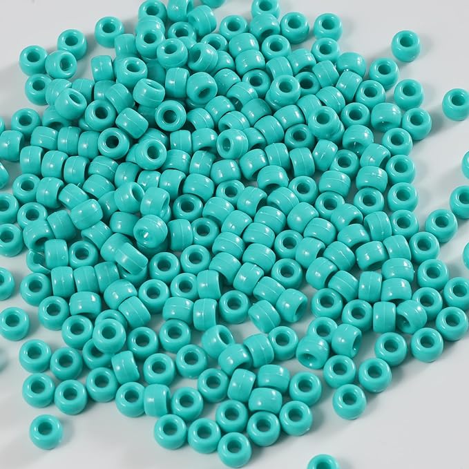 Gxueshan 1000 Pcs Acrylic Pony Beads 6x9mm Bulk by Gxueshan