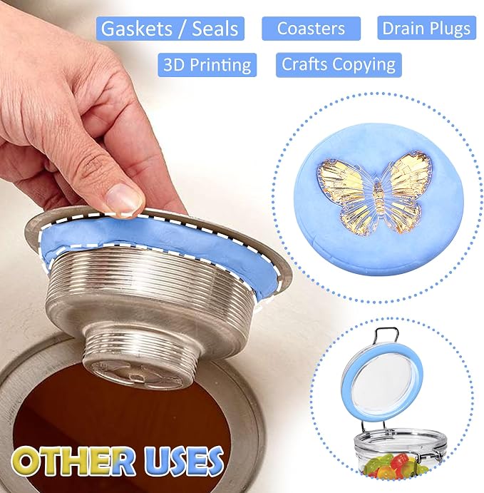 Silicone Putty, 7/8 LB Flexible Silicone Mold Making Kit -1:1 Mixing Ratio | - Image 6