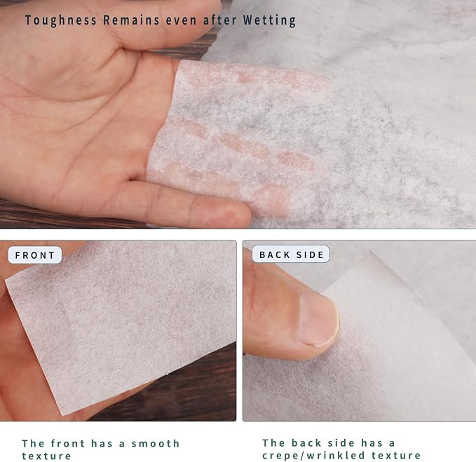Reelartisy 50 Sheets Artist Teabag Paper, 16.5x16.5 Inches Wet Strength Tissue - Image 4