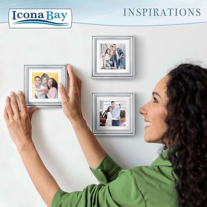 4x4 Picture Frames with 3x3 Mat, 6 Pack, Contemporary, Inspirations | These - Image 8