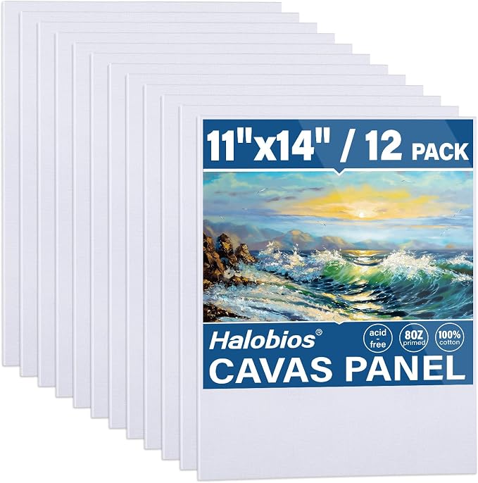 Halobios 12-Pack 11x14 inch Canvas Boards by Halobios
