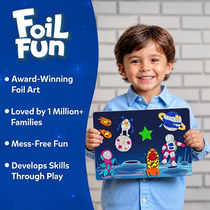 Skillmatics Foil Fun – Space, No Mess Art & Craft Kit - Image 2