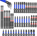 46 Pcs Magnetic Nut Driver & Bit Set S2 Steel Hex Bit Set with Socket Adapters, Quick Release Extensions, Universal Magnetic Sockets, 1/4” Hex Shank Wing Nut Driver Kit