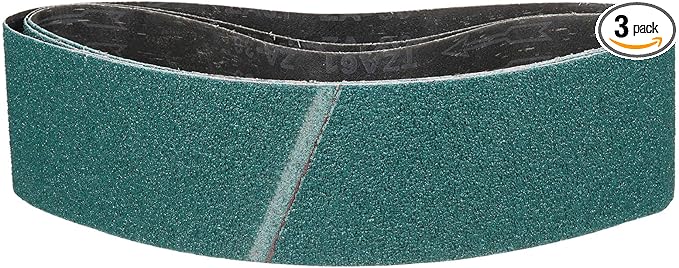 6 x 48 Inch Sanding Belt, 3 Pcs 36 Grit Zirconia Knife Sharpener Belts Work Sharpening for Belt Sander Knife Carving Tool Metal Working