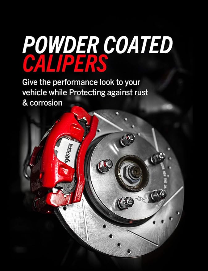 Power Stop Caliper Set For Select BMW Models Rear Pair of High-Temp Red Powder Coated Calipers S7110