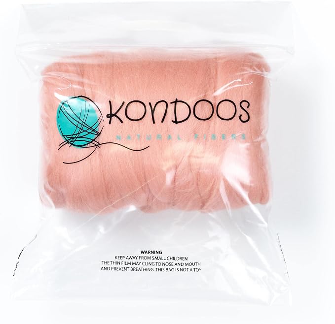 Colored Natural Wool roving, 8 OZ. Best Wool - Image 6